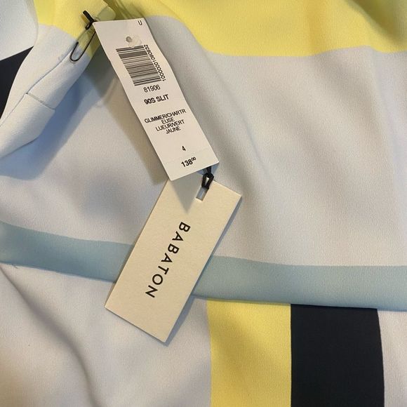 ARITIZIA BABATON 90s Slip Dress Blue Yellow Midi Dress 4 - Picture 8 of 9